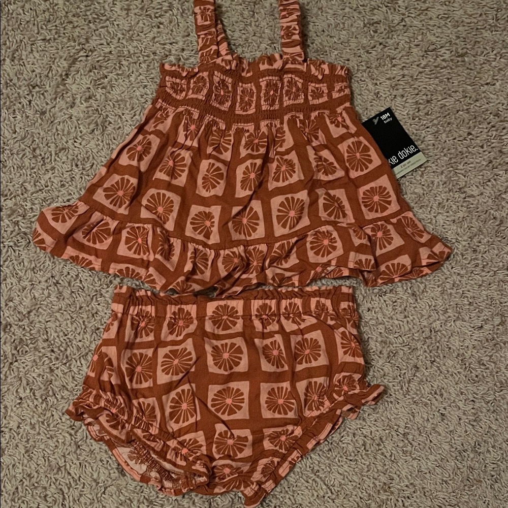 Okie Dokie Brown and Pink Kids Matching Set